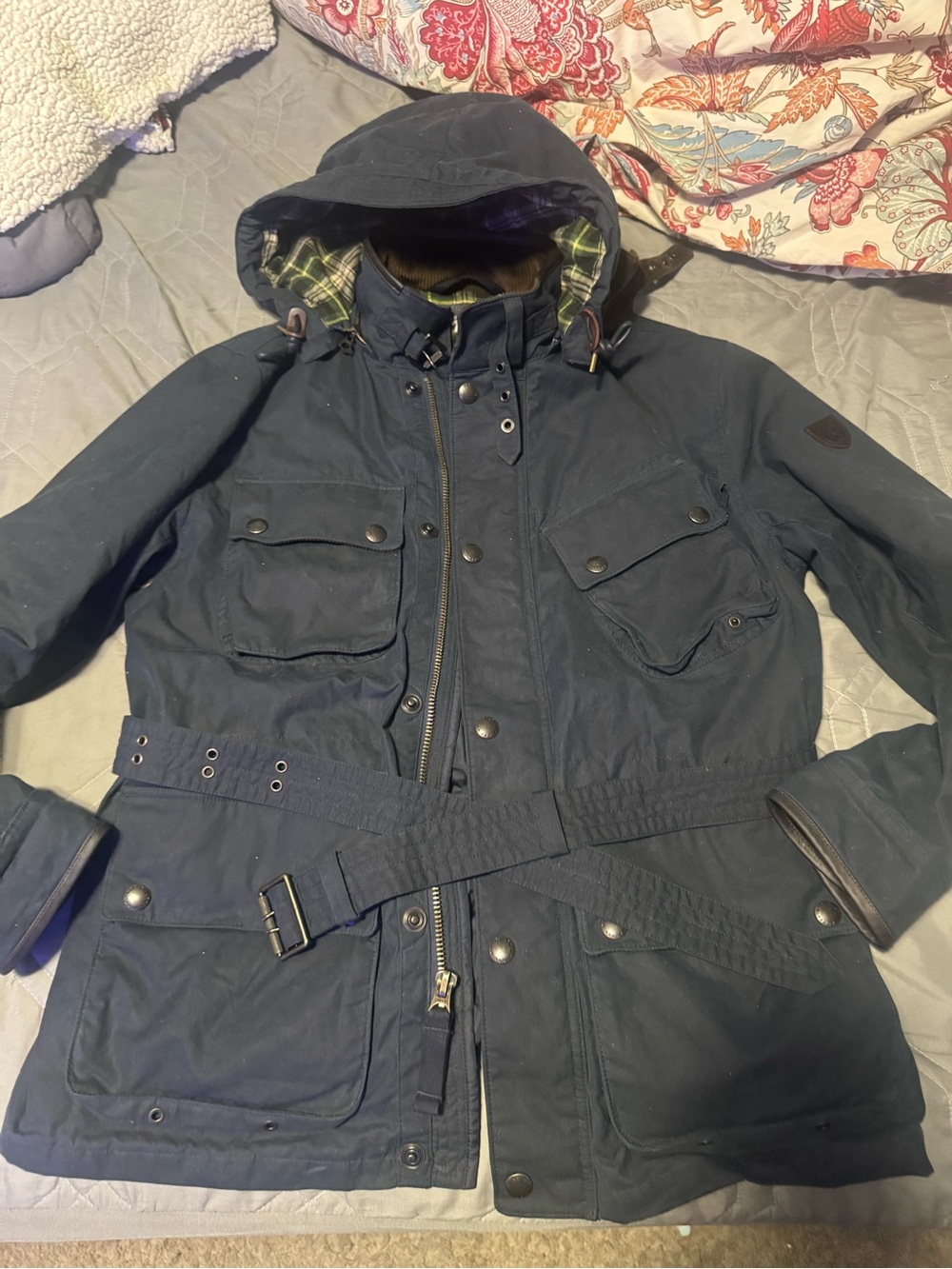 Polo by Ralph Lauren Navy Hooded Military Field Jacket